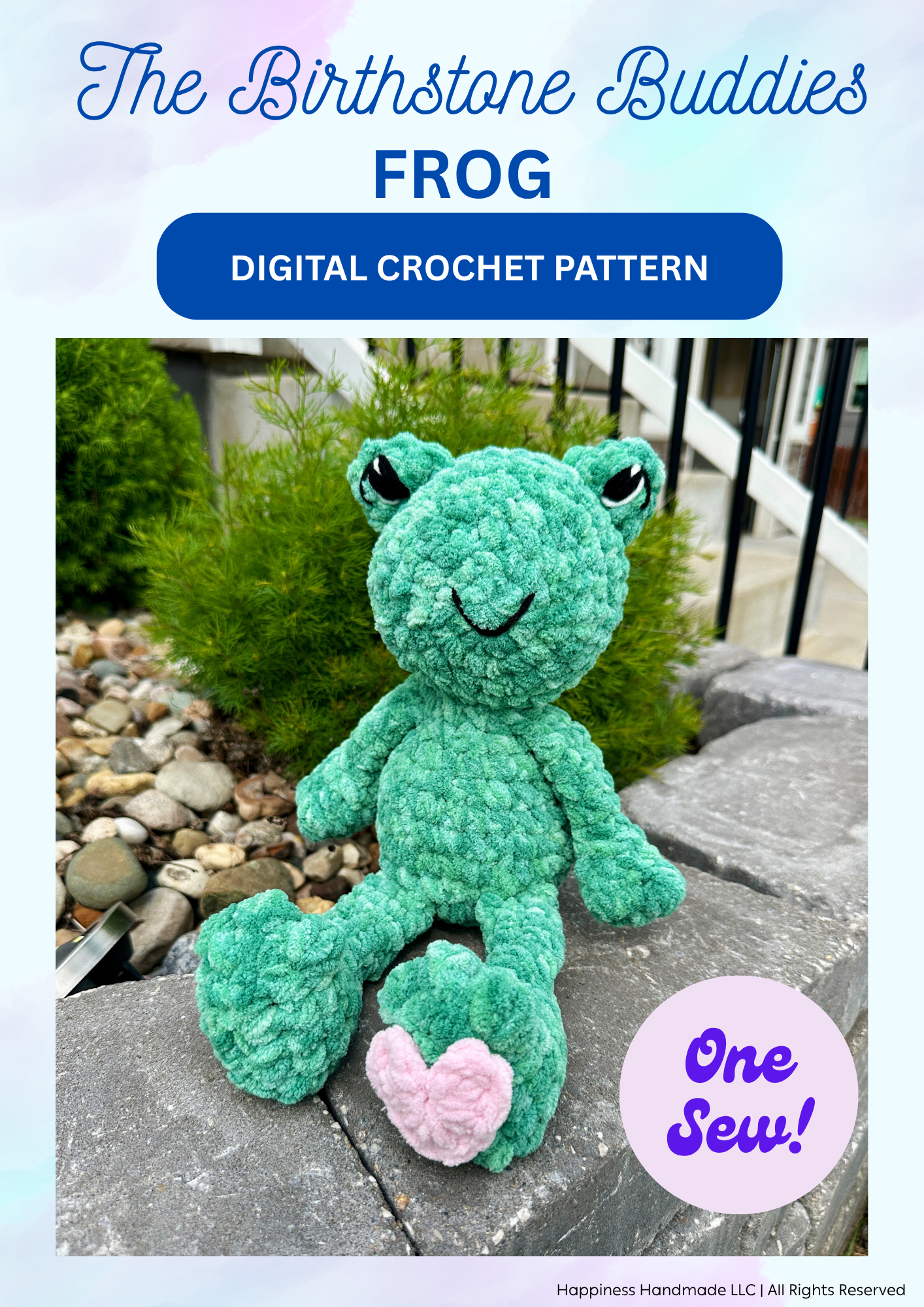 Birthstone Frog Crochet Pattern