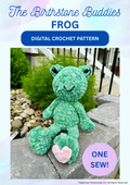Birthstone Frog Crochet Pattern