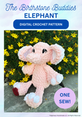 Birthstone Elephant Crochet Pattern