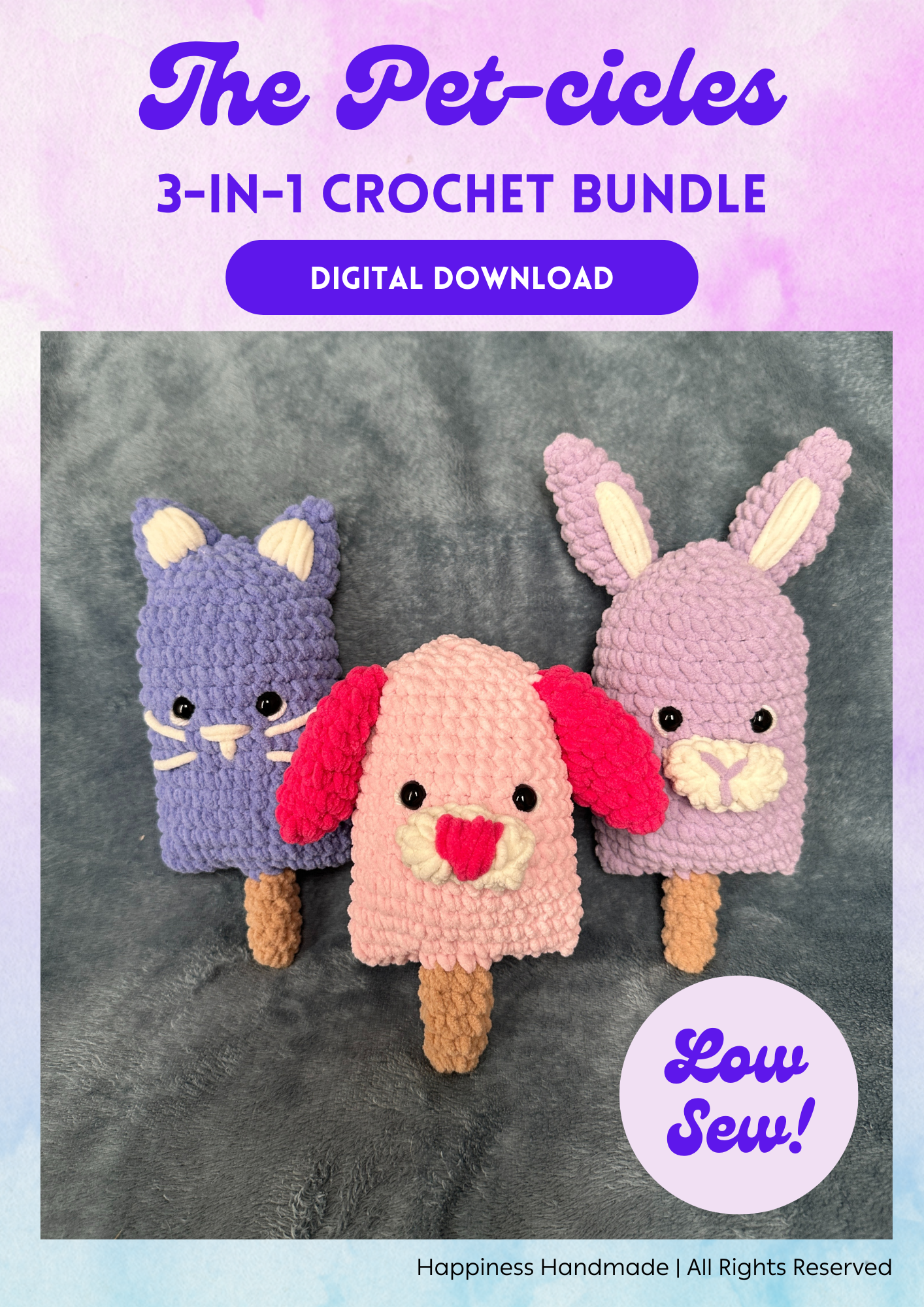 The Pet-cicles: 3-in-1 Crochet Pattern Bundle