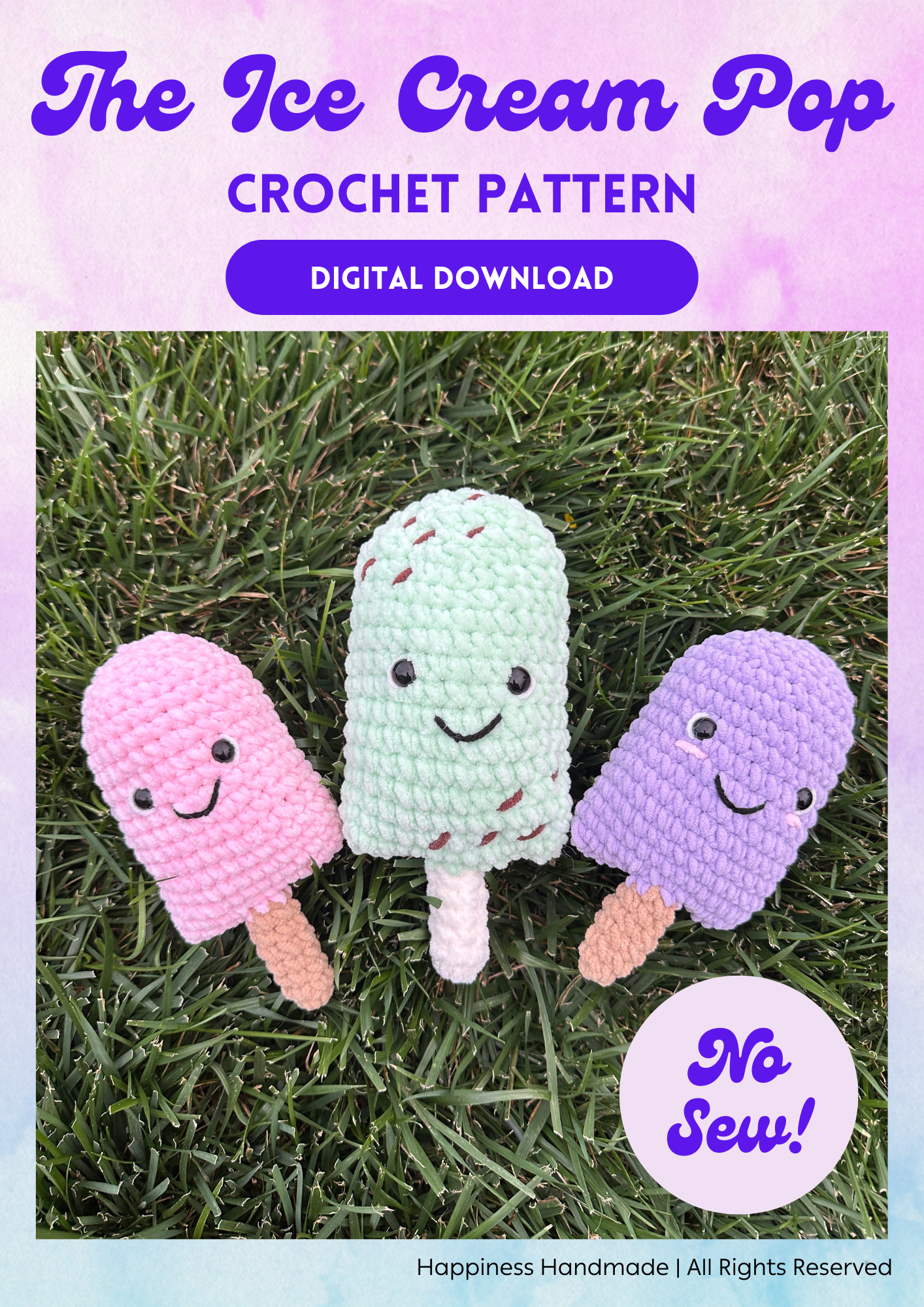 Ice Cream Pop Crochet Pattern